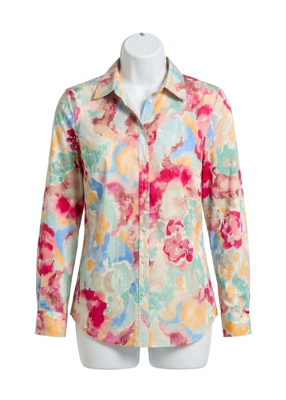 NEW FDJ gracie grand floral printed classic shirt in multicolor